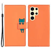 Чохол-книжка Animal Wallet для Samsung Galaxy S24 Ultra Frog