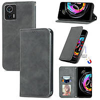 Чохол-книжка Skin Feel Leather Wallet для Motorola Edge 30 Neo Grey