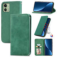 Чохол-книжка Skin Feel Leather Wallet для Motorola Edge 40 Green