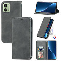 Чохол-книжка Skin Feel Leather Wallet для Motorola Edge 40 Grey