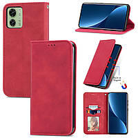 Чохол-книжка Skin Feel Leather Wallet для Motorola Edge 40 Red