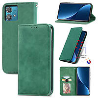 Чохол-книжка Skin Feel Leather Wallet для Motorola Edge 40 Neo Green