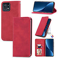 Чохол-книжка Skin Feel Leather Wallet для Motorola Edge 40 Pro Red