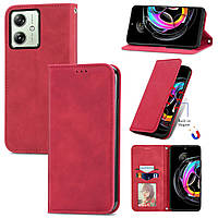 Чохол-книжка Skin Feel Leather Wallet для Motorola G54 / G54 Power Red