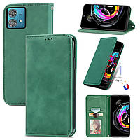 Чохол-книжка Skin Feel Leather Wallet для Motorola G84 Green