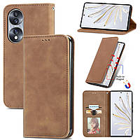 Чохол-книжка Skin Feel Leather Wallet для Honor 90 Brown