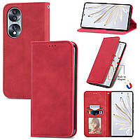 Чохол-книжка Skin Feel Leather Wallet для Honor 90 Red