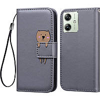 Чохол-книжка Animal Wallet для Motorola G54 / G54 Power Bear