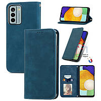 Чохол-книжка Skin Feel Leather Wallet для Nokia G22 Blue