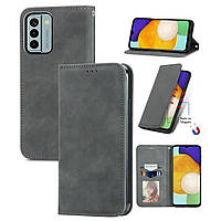 Чохол-книжка Skin Feel Leather Wallet для Nokia G22 Grey