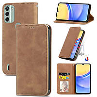 Чохол-книжка Skin Feel Leather Wallet для Nokia C31 Brown