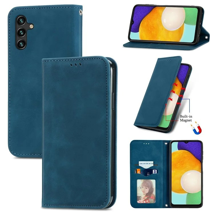 Чохол-книжка Skin Feel Leather Wallet для Samsung Galaxy A14 5G Blue