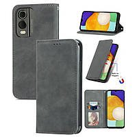 Чохол-книжка Skin Feel Leather Wallet для Nokia C32 Grey