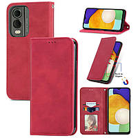 Чохол-книжка Skin Feel Leather Wallet для Nokia C32 Red