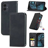 Чохол-книжка Skin Feel Leather Wallet для Motorola G14 Black