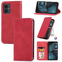 Чохол-книжка Skin Feel Leather Wallet для Motorola G14 Red