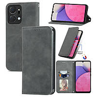 Чохол-книжка Skin Feel Leather Wallet для Honor X7a Grey