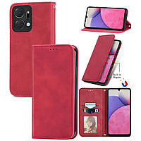 Чохол-книжка Skin Feel Leather Wallet для Honor X7a Red