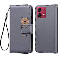 Чохол-книжка Animal Wallet для Motorola G84 Bear