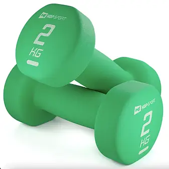 Гантелі для фітнесу неопренові круглі Hop-Sport 2 по 2 кг, фото 3