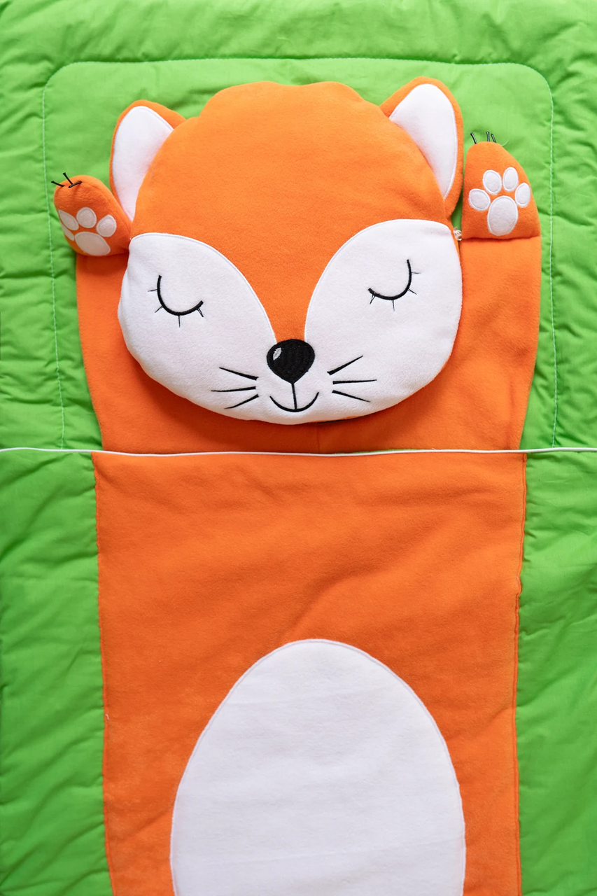 Дитячий спальний мішок у формі тварини "Лисичка" Зелений