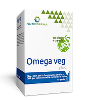 Omega Plus Veg вегетаріанське джерело Омега 3 кислоти 60 капсул Нутріфарма