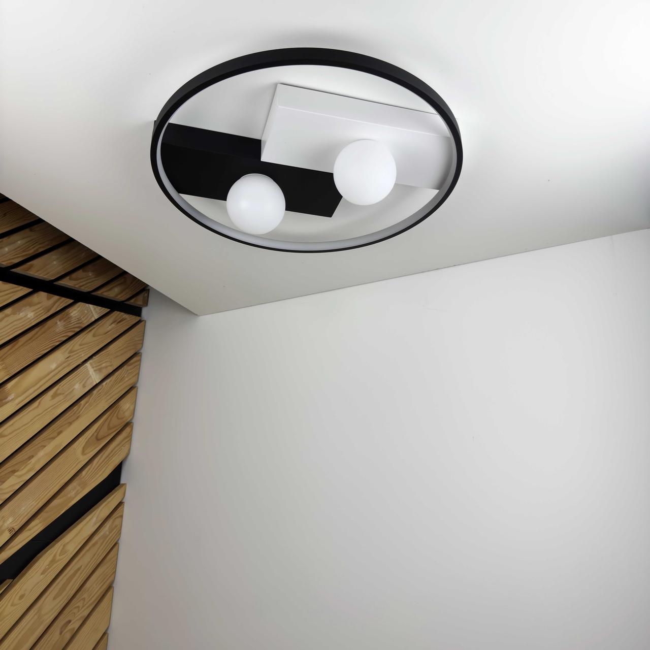 Світильник LED smart PICASSO-R+пульт Violux 80W до 18 м² колір Білий + Чорний 220615