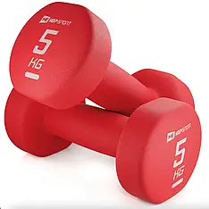 Гантелі для фітнесу неопренові круглі Hop-Sport 2 по 5 кг