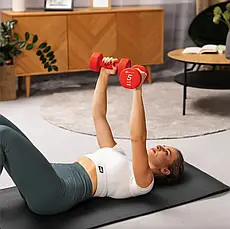 Гантелі для фітнесу неопренові круглі Hop-Sport 2 по 5 кг, фото 5