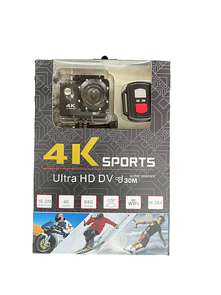 Спортивна відео екшн-камера Sport Action Camera Wi-Fi 4K Ultra HD D800 з аквабоксом WI-FI 16 MP (40), фото 1