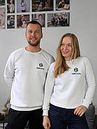 Світшоти утеплені з вашим Логотипом на серці та спині Vsetex Warm Чорні/Білі, фото 3