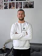 Світшоти утеплені з вашим Логотипом на серці та спині Vsetex Warm Чорні/Білі, фото 4