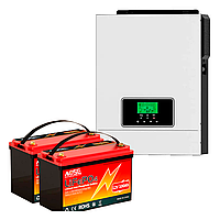 Комплект резервного живлення, інвертор Daxtromn 3 кВт AOH-3KW-3.2KVA та АКБ LiFePO4 12 В 100 Ач Moseworth