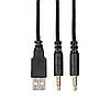 Гарнітура геймерська провідна 2E Gaming HG340 mini-jack/dual 3.5mm RGB 2м чорна, фото 4