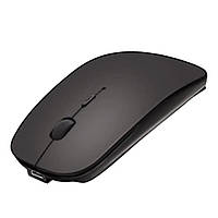 Комп'ютерна бездротова безшумна акумуляторна мишка Macaron 2.4 ГГц Чорна