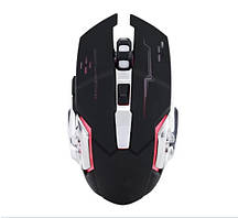 Бездротова ігрова мишка безшумна з вбудованим акумулятором T2 RGB USB Charge+Bluetooth Black