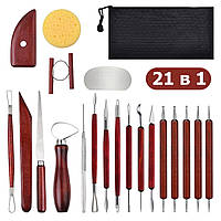Професійні гончарні інструменти | Набір інструментів для ліплення та скульптури 21 в 1 | TY-021