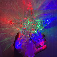 Led верхівка на ялинку Зірка різнокольорова 220v