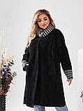 Жіноче тепле пальто оверсайз батал із вовни альпака р.52-56. Арт-3669/39, фото 6