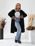 Жіноче тепле пальто оверсайз батал із вовни альпака р.52-56. Арт-3669/39, фото 7