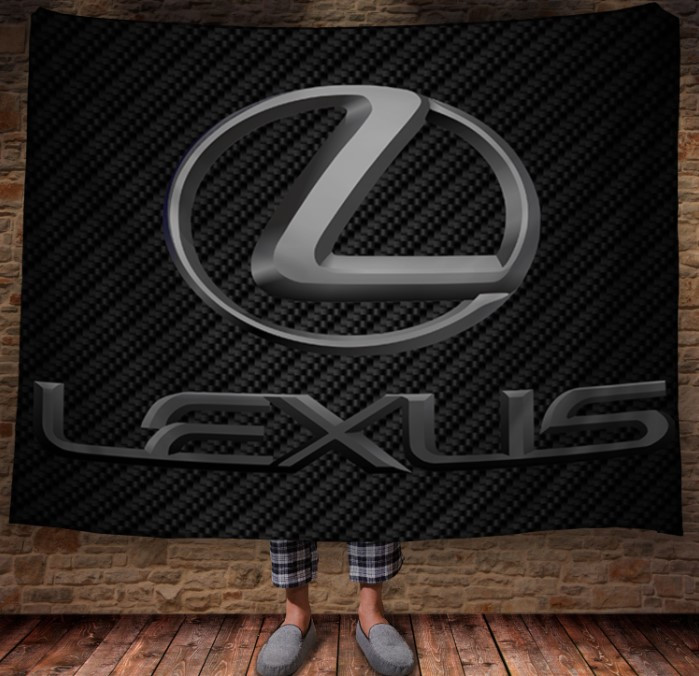 Плед з принтом логотип, авто, автівка, подарунок водію Lexus