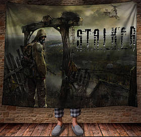 Плед з принтом сталкер 2, подарунок фанату гри 5 150х200 см.