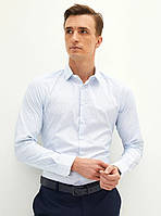 Біла чоловіча сорочка LC Waikiki/ЛС Вайкікі з блакитним принтом. фірмова Туреччина