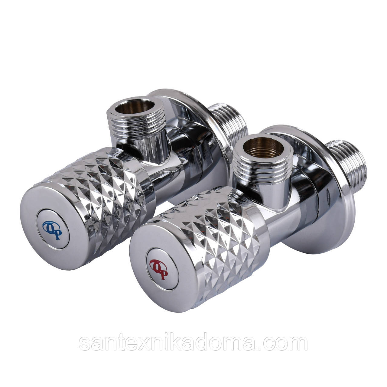 Комплект кранів кутових кераміка Professional EXCLUSIVE 1/2″X1/2″ 9999 CHROME (1уп.)