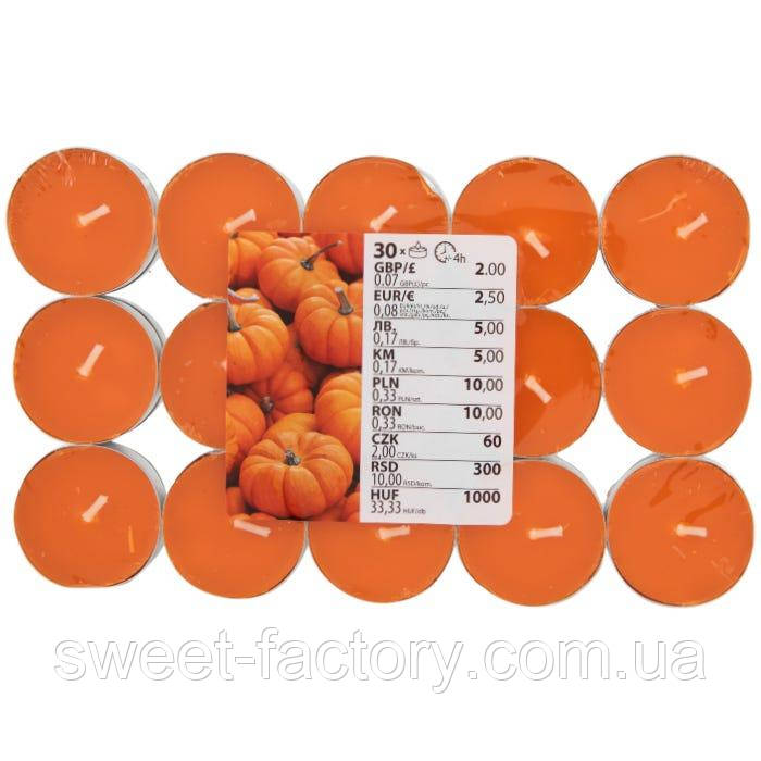 Свічки Pepco Home Halloween Pumpkin Scented Tealights, фото 1