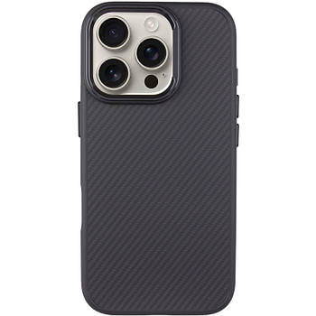 Чохол накладка Carbon with MagSafe для Apple iPhone 16 Pro Black