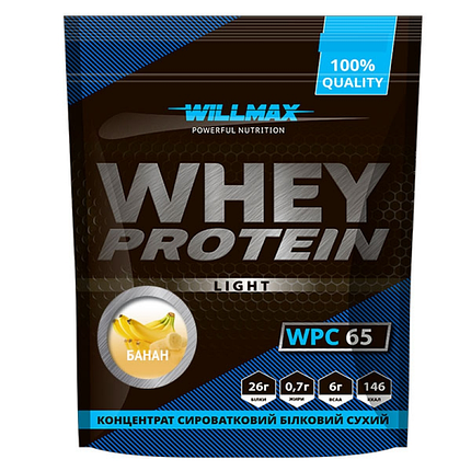 Willmax Whey Protein Light 65 % 1000 g Банан, фото 1
