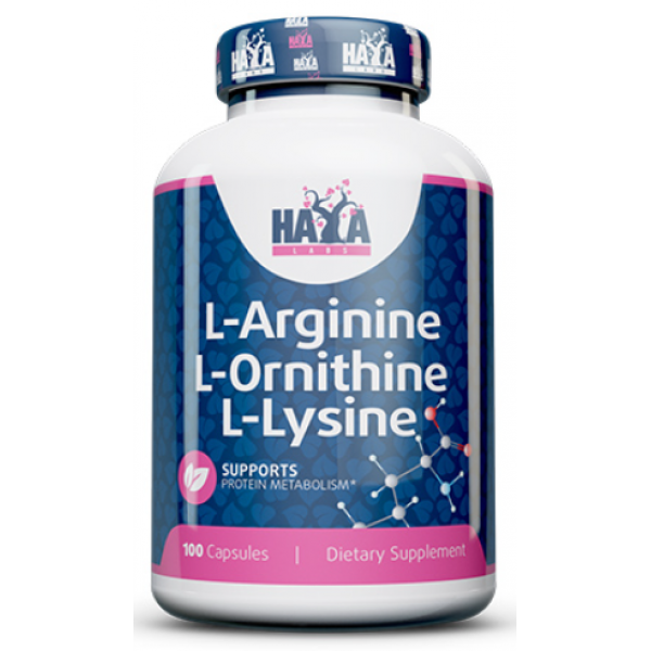 Haya Labs L-Arginine/L-Ornithine/L-Lysine - 100 капс