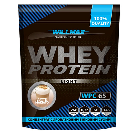 Willmax Whey Protein Light 65 % 1000 g Лате Макіато, фото 1