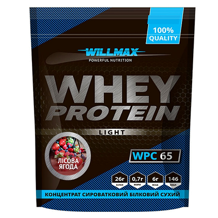 Willmax Whey Protein Light 65 % 1000 g Лісова Ягода, фото 1